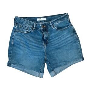 Signature by Levi Strauss Blue Mid-Rise Jean Shorts